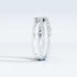 Baguette and Round Lab-Grown Diamond Double Half-Eternity Ring in White Gold Side View